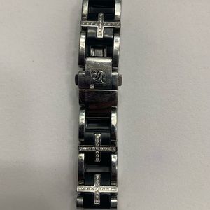 Russel Simmons Stainless Steel Diamond Bracelet